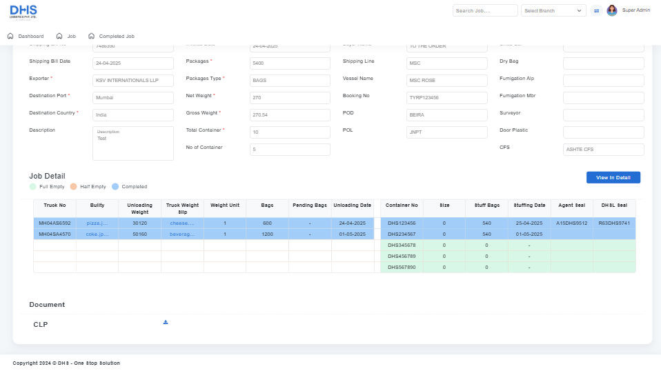 Container Life Cycle Management
